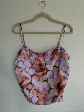 Dynamite Watercolour Satin Cami | Size Large